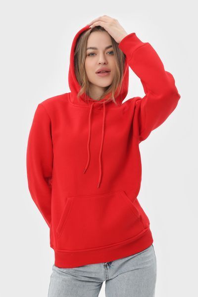 Худи женское базовое утепленное RAY BASIC красное (U0401W-Red) S U0401W-Red фото