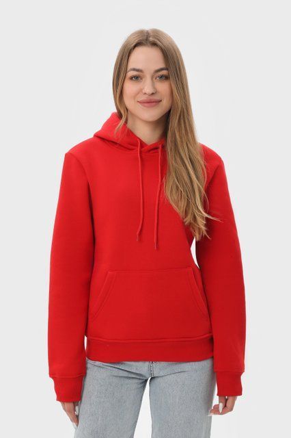 Худи женское базовое утепленное RAY BASIC красное (U0401W-Red) S U0401W-Red фото