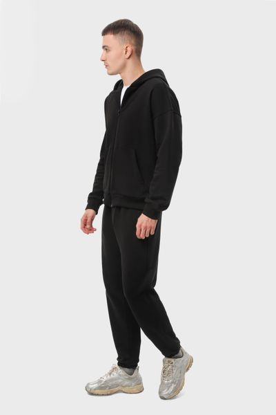 Костюм чоловічий худі на блискавці та штани Ray Premium Loose комбінований чорний (U0809М-Black) XS U0809М-Black фото