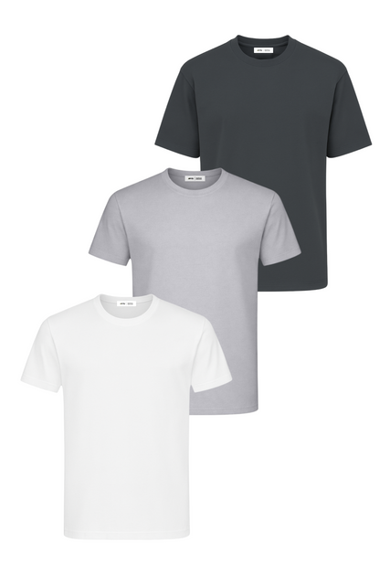 Набор футболок 3 шт RAY PREMIUM FIT Белый/Светло-серый/Темно-серый (U0102-3PACK2) XS U0102-3PACK2 фото