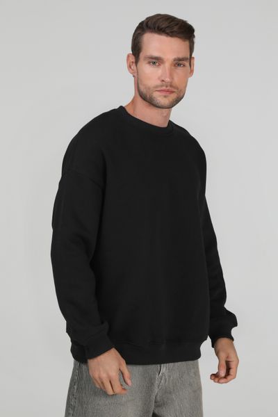 Світшот оверсайз Ray Oversize утеплений чоловічий чорний (U0304M-Black) S/M U0304M-Black фото