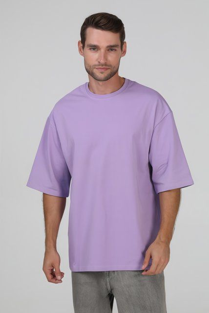 Футболка оверсайз RAY OVERSIZE чоловіча лілова (U0104M-Lilac) S-M U0104M-Lilac фото