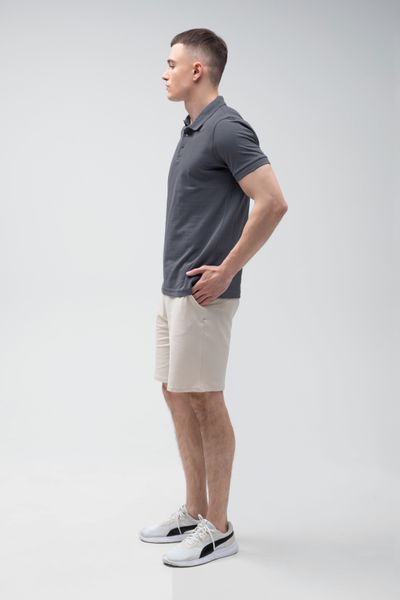 Костюм мужской поло и шорты Ray Basic комбинированный Графит/Беж (U9007-Slate Grey-Cream) S U9007-Slate Grey-Cream фото