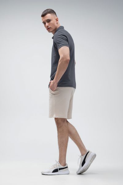 Костюм мужской поло и шорты Ray Basic комбинированный Графит/Беж (U9007-Slate Grey-Cream) S U9007-Slate Grey-Cream фото