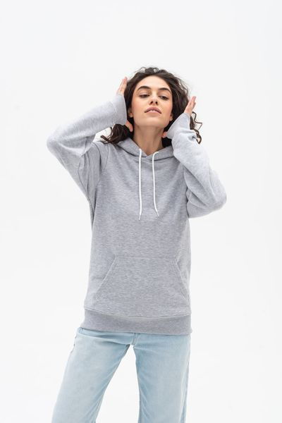 Худи базовое Ray Basic облегченное женское серый меланж (U0402W-Grey Heather) XS U0402W-Grey Heather фото