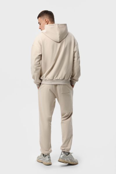 Костюм мужской худи на молнии и брюки Ray Premium Loose комбинированный бежевый (U0809М-Cream) XS U0809М-Cream фото