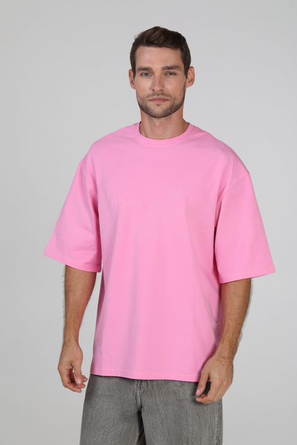 Футболка оверсайз RAY OVERSIZE мужская розовая (U0104M-Pink) S/M U0104M-Pink фото