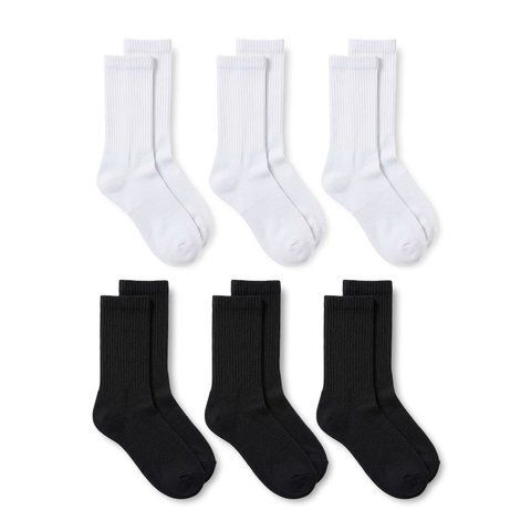 Набор носки демисезонные базовые 6шт RAY BASIC UNISEX Черный/Белый (U3101-6PACK1) 43-46 U3101-6PACK1 фото