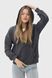 Худи на молнии женское базовое RAY PREMIUM LOOSE темно-серое (U0409W-Dark Grey) XS U0409W-Dark Grey фото 3