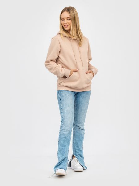 Худі утеплене RAY BASIC жіноче бежеве (U0401W-Cream) XS U0401W-Cream фото
