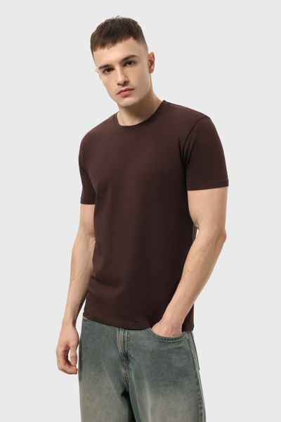 Футболка чоловіча базова Ray Premium Fit Шоколад (U0102-Chocolate) S U0102-Chocolate фото