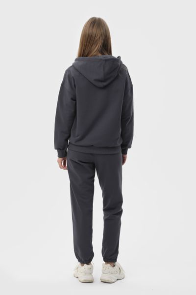 Костюм жіночий худі на блискавці та штани RAY PREMIUM LOOSE темно-сірий (U0809W-Dark Grey) XS U0809W-Dark Grey фото