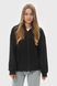 Худі на блискавці жіночече базове RAY PREMIUM LOOSE чорне (U0409W-Black) XS U0409W-Black фото 1