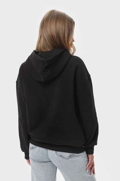 Худі на блискавці жіночече базове RAY PREMIUM LOOSE чорне (U0409W-Black) S U0409W-Black фото