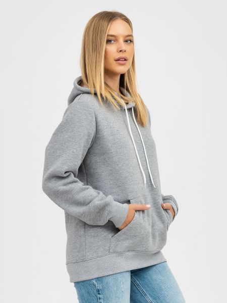 Худи базовое Ray Basic утепленное женское серый меланж (U0401W-Grey Heather) XS U0401W-Grey Heather фото