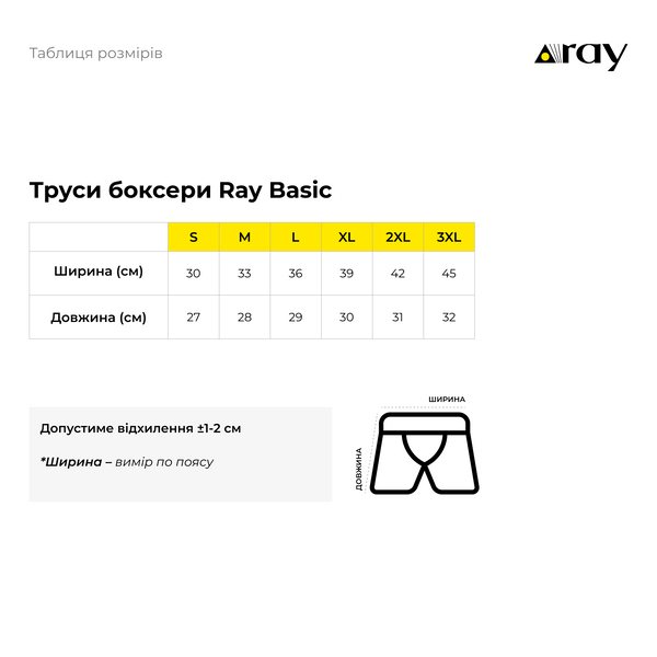 Набір труси боксери чоловічі 3шт RAY BASIC Чорний (M2101-3PACK4) S M2101-3PACK4 фото