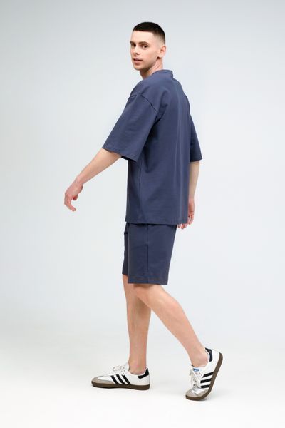 Костюм футболка оверсайз и шорты RAY BASIC ттемно-серый мужской (U1801M-Dark Grey) S U1801M-Dark Grey фото