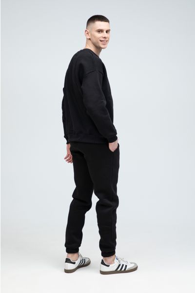 Костюм свитшот оверсайз и штаны Ray Basic мужской утепленный черный (U0804M-Black) S U0804M-Black-S фото