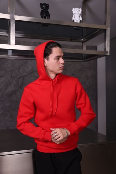 Худі чоловіче базове утеплене RAY BASIC бордове (U0401M-Burgundy) XS U0401M-Burgundy фото