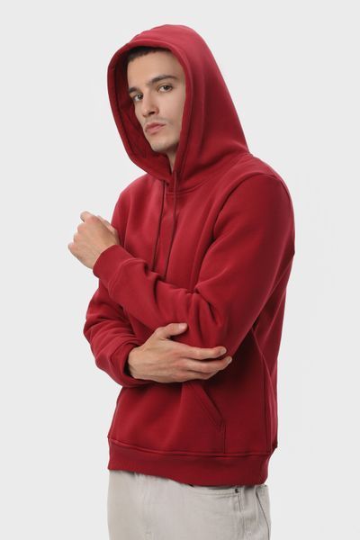 Худі чоловіче базове утеплене RAY BASIC бордове (U0401M-Burgundy) XS U0401M-Burgundy фото