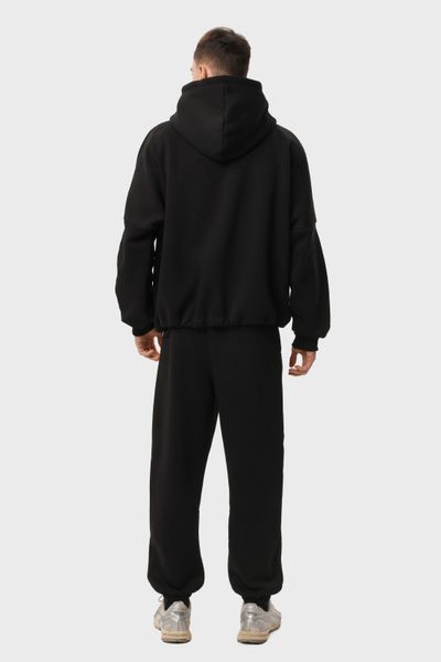 Костюм худи и штаны утеплённый мужской RAY BALLOON чёрный (U0808М-Black) XS U0808М-Black фото