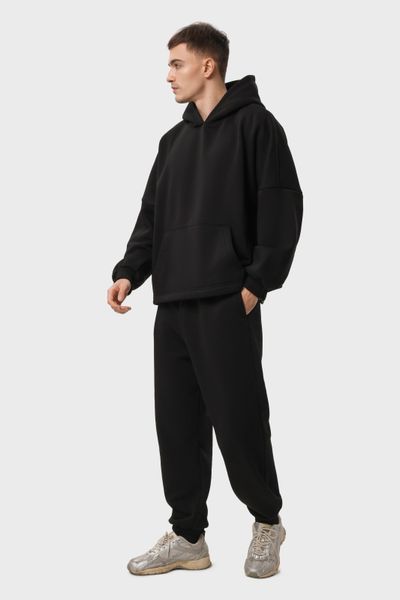 Костюм худи и штаны утеплённый мужской RAY BALLOON чёрный (U0808М-Black) XS U0808М-Black фото