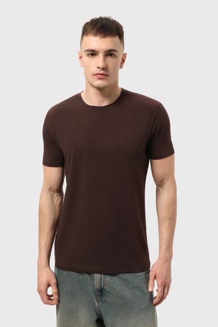 Футболка чоловіча базова Ray Premium Fit Шоколад (U0102-Chocolate) XS U0102-Chocolate фото