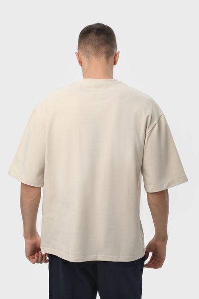 Футболка оверсайз RAY OVERSIZE мужская бежевая (U0104M-Cream) S-M U0104M-Cream фото