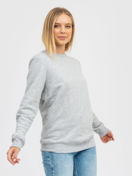 Свитшот базовый Ray Basic утепленный женский серый меланж (U0301W-Grey Heather) XS U0301W-Grey Heather фото