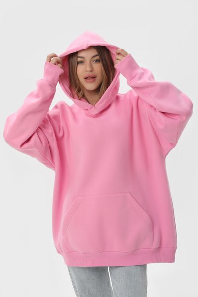 Худі оверсайз жіноче утеплене RAY OVERSIZE рожеве (U0404W-Pink) 2XS/XS U0404W-Pink фото