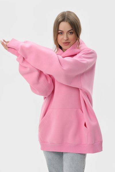 Худі оверсайз жіноче утеплене RAY OVERSIZE рожеве (U0404W-Pink) 2XS/XS U0404W-Pink фото