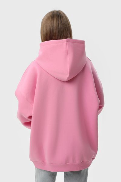 Худі оверсайз жіноче утеплене RAY OVERSIZE рожеве (U0404W-Pink) 2XS/XS U0404W-Pink фото