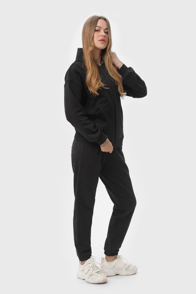 Костюм женский худи на молнии и брюки RAY PREMIUM LOOSE черный (U0809W-Black) S U0809W-Black фото