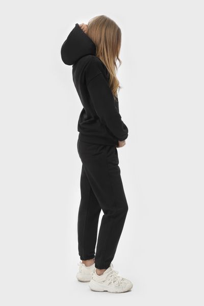 Костюм женский худи на молнии и брюки RAY PREMIUM LOOSE черный (U0809W-Black) S U0809W-Black фото
