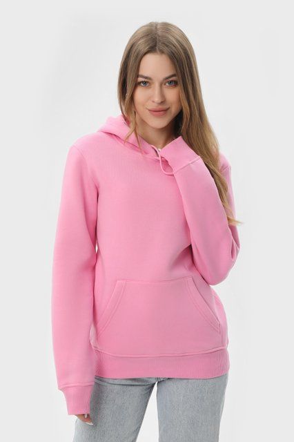 Худи женское базовое утепленное RAY BASIC розовое (U0401W-Pink) XS U0401W-Pink фото
