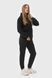 Костюм женский худи на молнии и брюки RAY PREMIUM LOOSE черный (U0809W-Black) S U0809W-Black фото 3