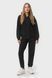 Костюм женский худи на молнии и брюки RAY PREMIUM LOOSE черный (U0809W-Black) S U0809W-Black фото 1