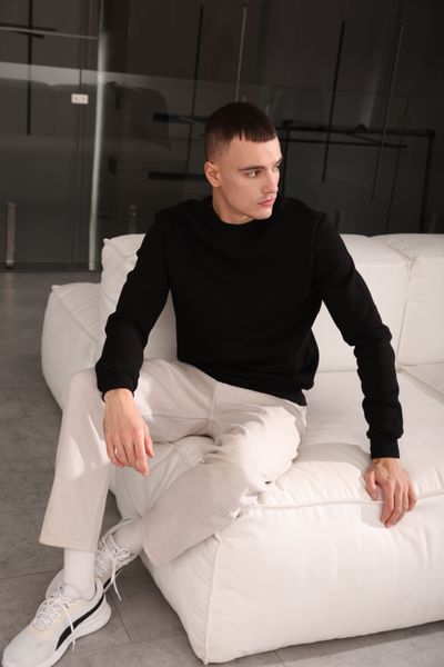 Свитшот базовый Ray Basic утепленный мужской черный (U0301M-Black) XS U0301M-Black фото