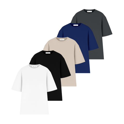 Набор оверсайз футболок мужских RAY OVERSIZE Комбинированный (U0104M-5PACK2) L-XL U0104M-5PACK2 фото