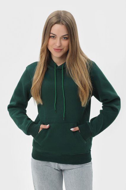 Худі жіноче базове утеплене RAY BASIC темно-зелене (U0401W-Bottle Green) XS U0401W-Bottle Green фото