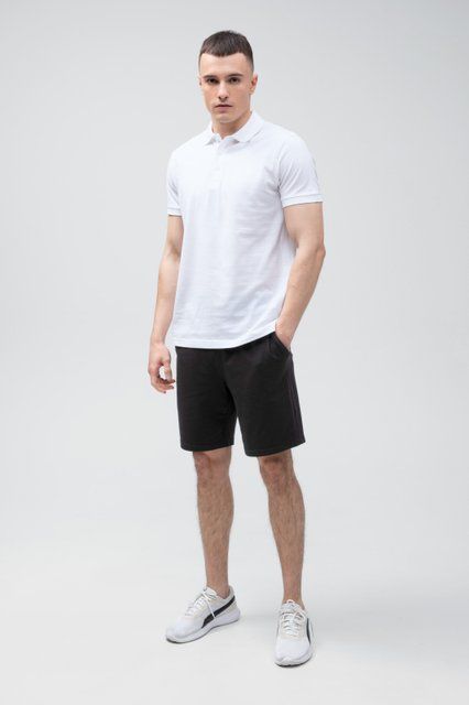 Костюм чоловічий поло та шорти Ray Basic комбінований Білий/Чорний (U9007-White-Black) M U9007-White-Black фото