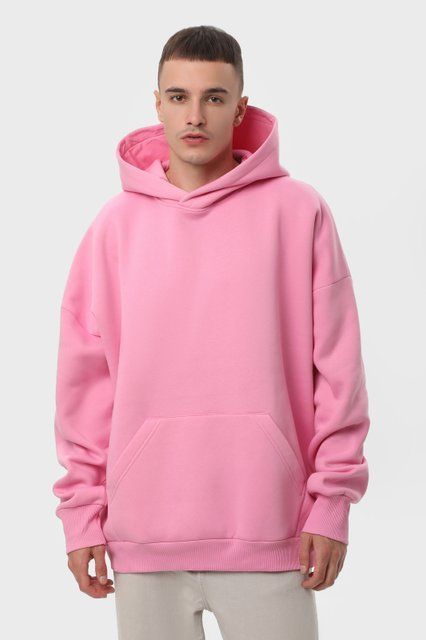 Худи оверсайз мужское утепленное RAY OVERSIZE розовое (U0404M-Pink) 2XS/XS U0404M-Pink фото