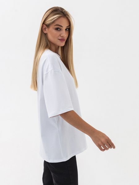 Футболка оверсайз RAY OVERSIZE женская белая (U0104W-White) S/M U0104W-White фото