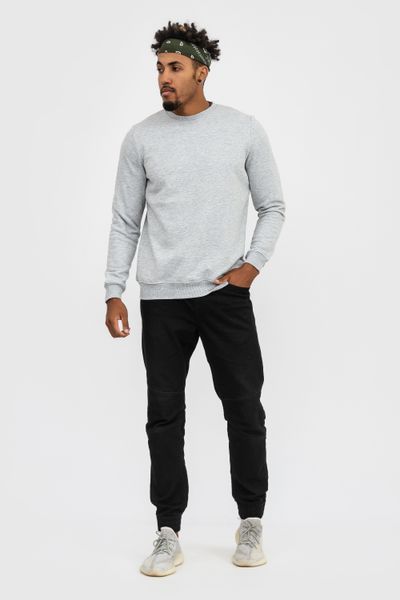 Світшот базовий Ray Basic утеплений чоловічий сірий меланж (U0301M-Grey Heather) XS U0301M-Grey Heather фото