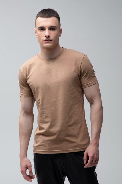 Футболка базовая Ray Premium Fit мужская коричневая (U0102-Brown) XS U0102-Brown фото
