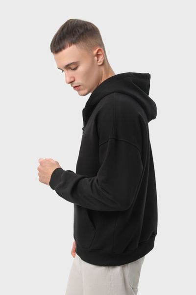 Худі на блискавці чоловіче базове RAY PREMIUM LOOSE чорне (U0409M-Black) XS U0409M-Black фото