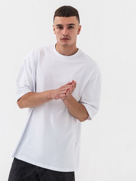 Футболка оверсайз RAY OVERSIZE мужская белая (U0104M-White) S-M U0104M-White фото