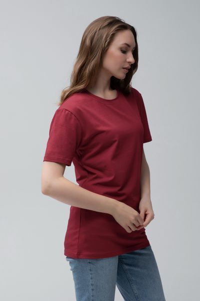 Футболка женская базовая RAY PREMIUM FIT UNISEX Бордовый (U0102W-Burgundy) XS U0102W-Burgundy фото