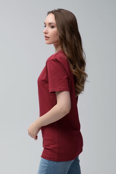 Футболка женская базовая RAY PREMIUM FIT UNISEX Бордовый (U0102W-Burgundy) XS U0102W-Burgundy фото