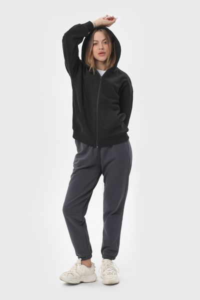 Костюм жіночий худі на блискавці та штани RAY PREMIUM LOOSE комбінований Чорний/Темно-Сірий (U0809W-Black-Dark Grey) XS U0809W-Black-Dark Grey фото